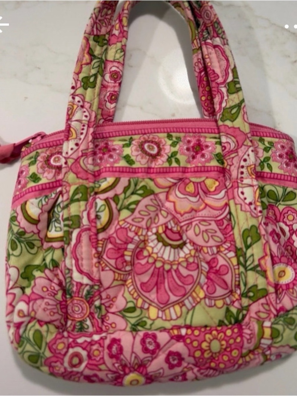 Quilted Pink Floral Tote Bag Vera Bradley - Picture 9 of 9